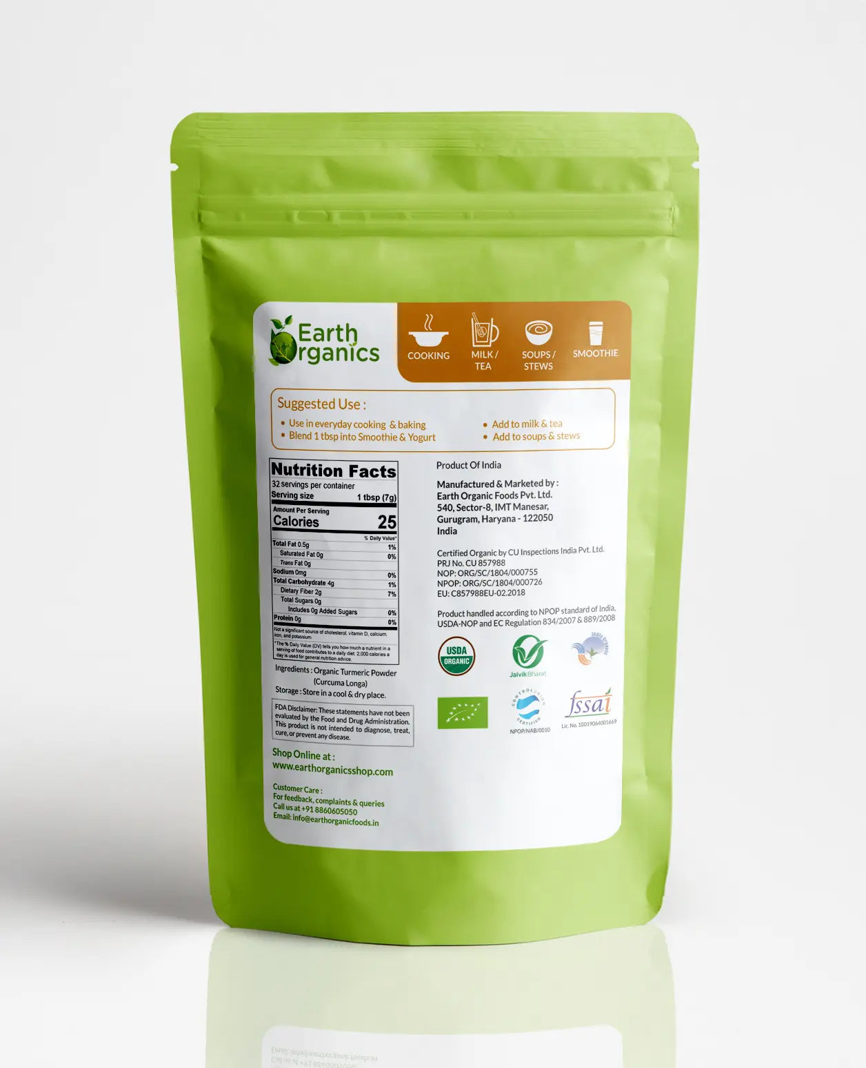 Earth Organics Turmeric Powder