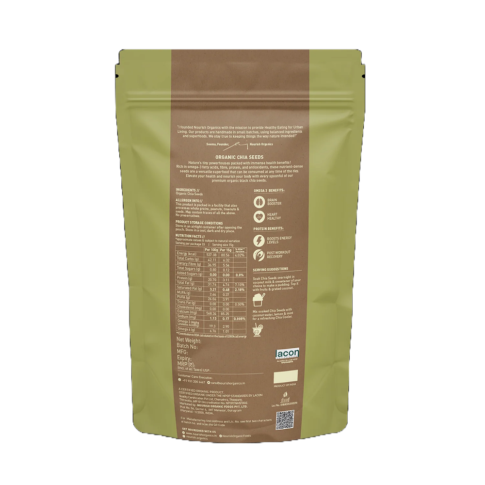 Nourish Organics Chia Seeds (500 GM)