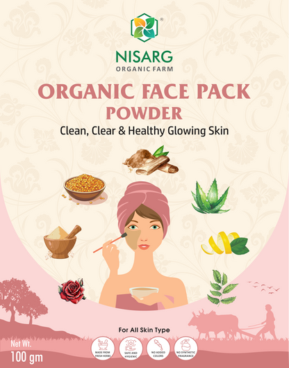 Nisarg Organic Farm Face Pack Powder