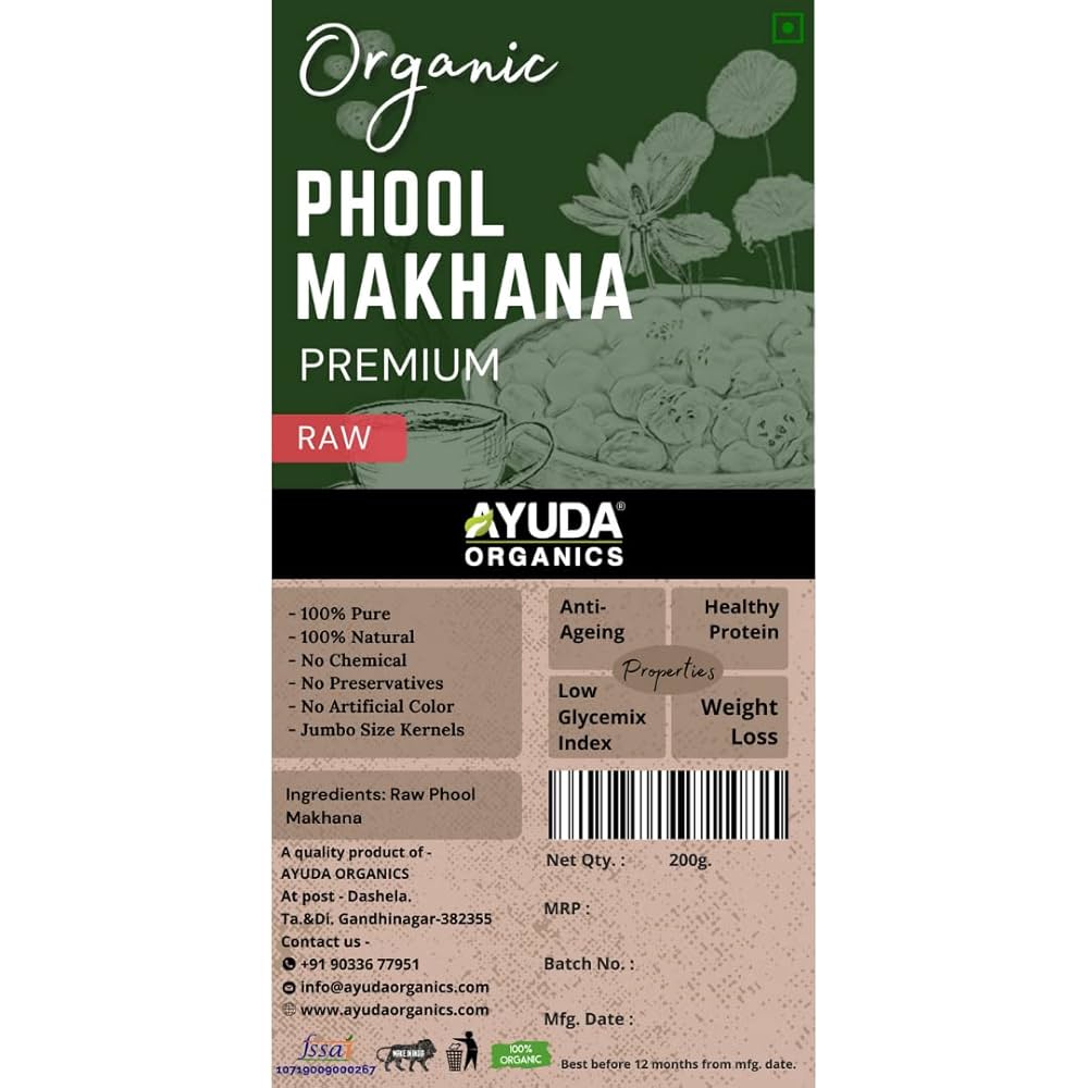 Ayuda Organics Phool Makhana (Premium Big Kernels)