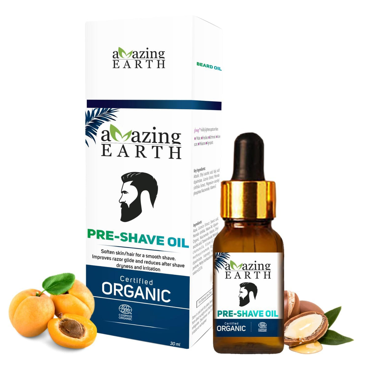 Amazing Earth Organic Pre-Shave Oil (30 ML)