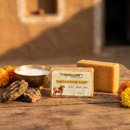 Meswan Panchgavya Soap (Home Made) (100 GM) (PACK OF 2 )