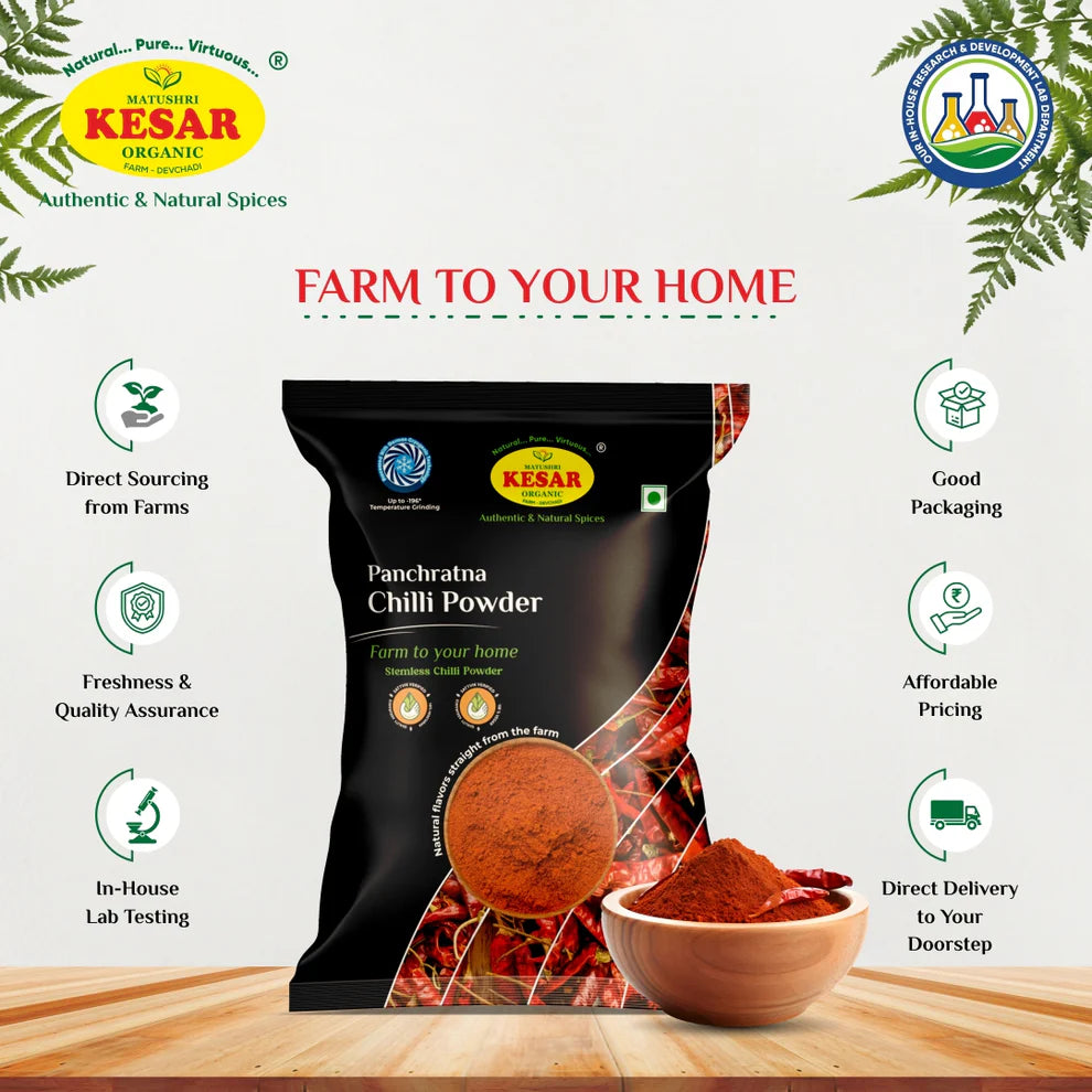 Kesar Organic Panchratna Red Chilli Powder