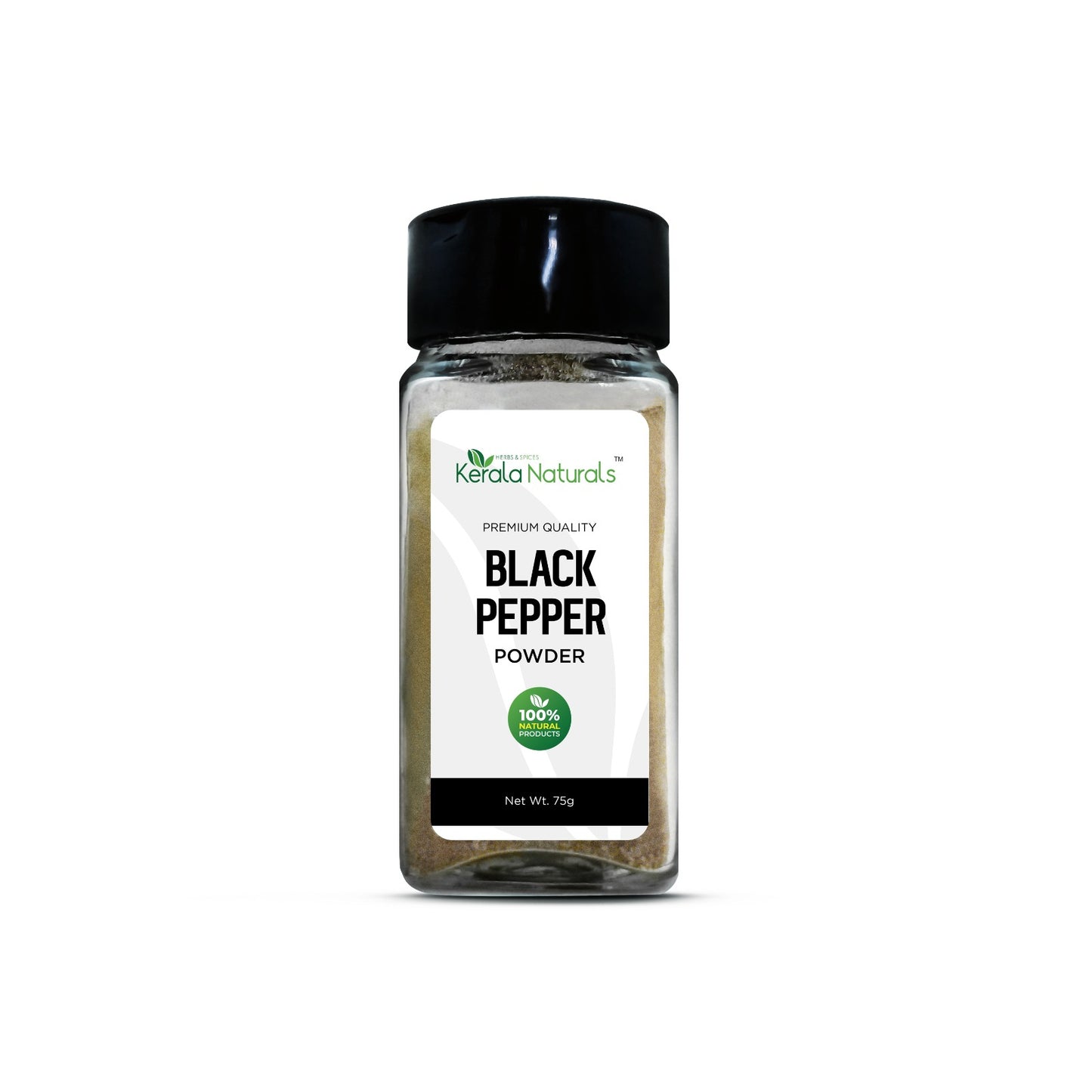 Kerala Naturals Black Pepper Powder - Bottle (75 GM)