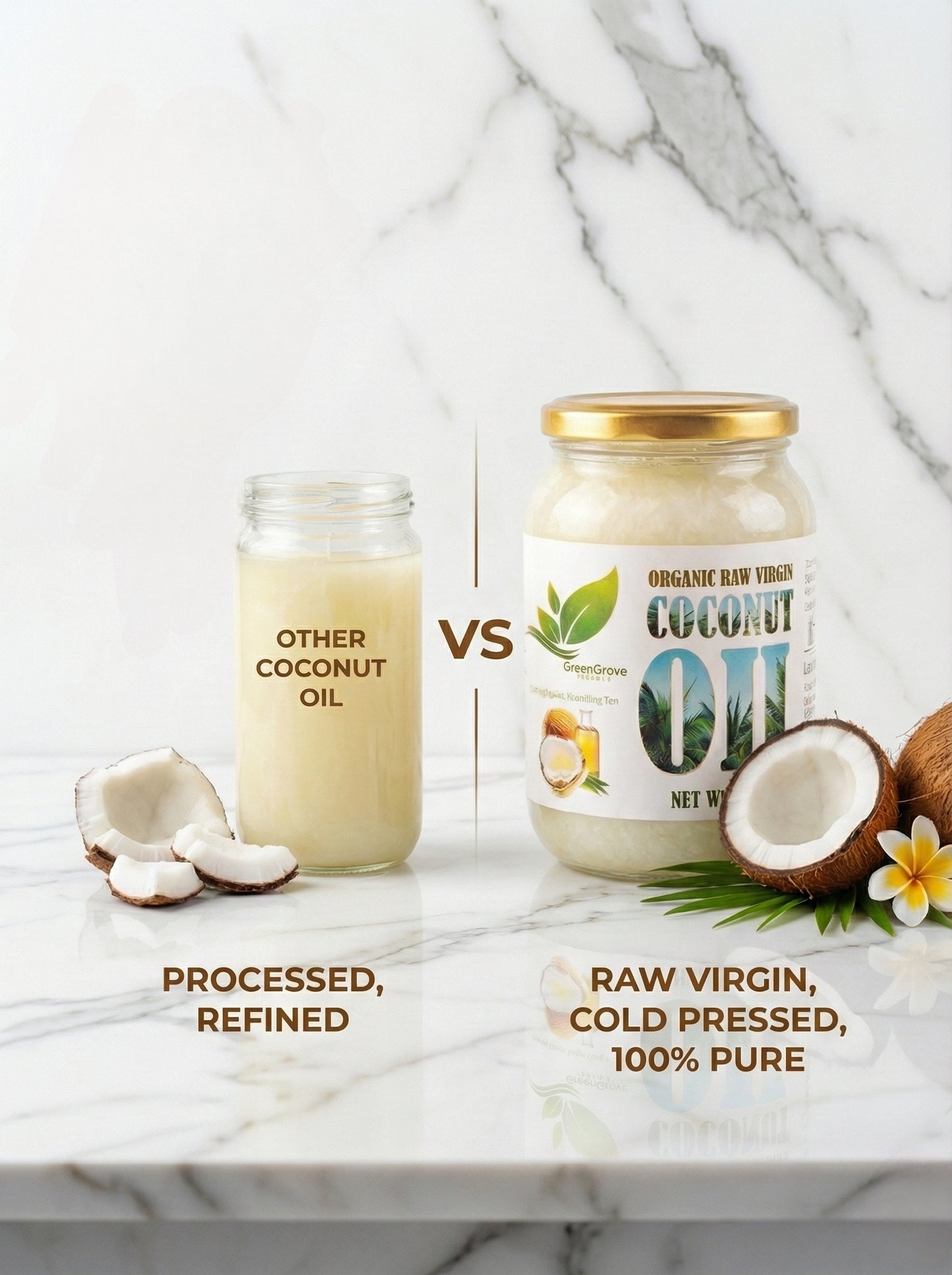 GreenGrove Organic Virgin Coconut Oil (500 ML)