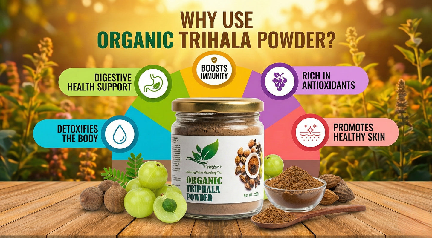 GreenGrove Organic Triphala Powder (200 GM)