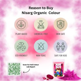 Nisarg Organic Farm Beetroot Pink Holi Color – 100% Natural & Non-Toxic