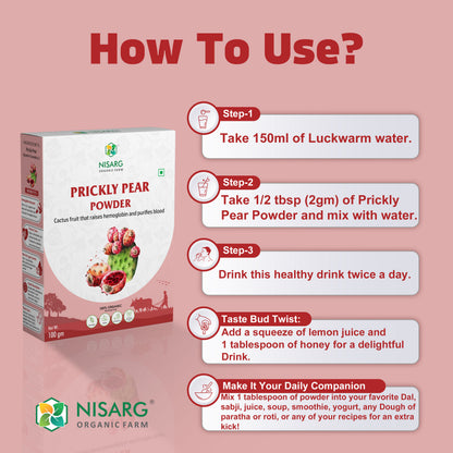 Nisarg Organic Farm Prickly Pear Powder