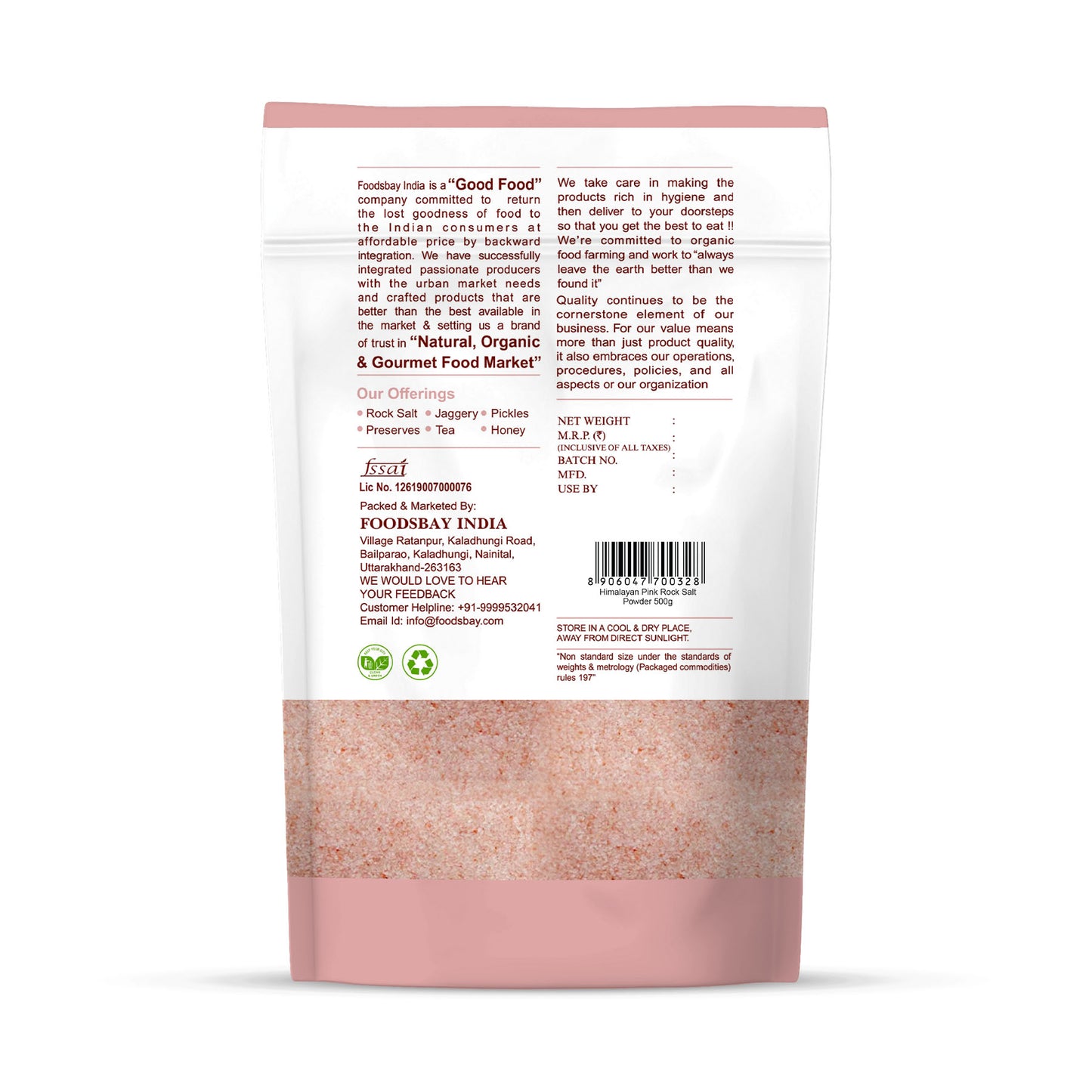 Organic Nation Himalayan Pink Rock Salt Powder