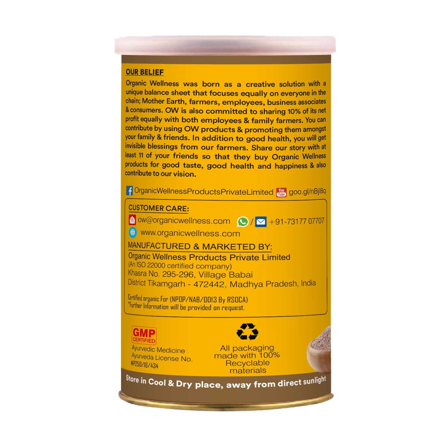 Organic Wellness Psyllium Husk Isabgol Powder (100 GM)