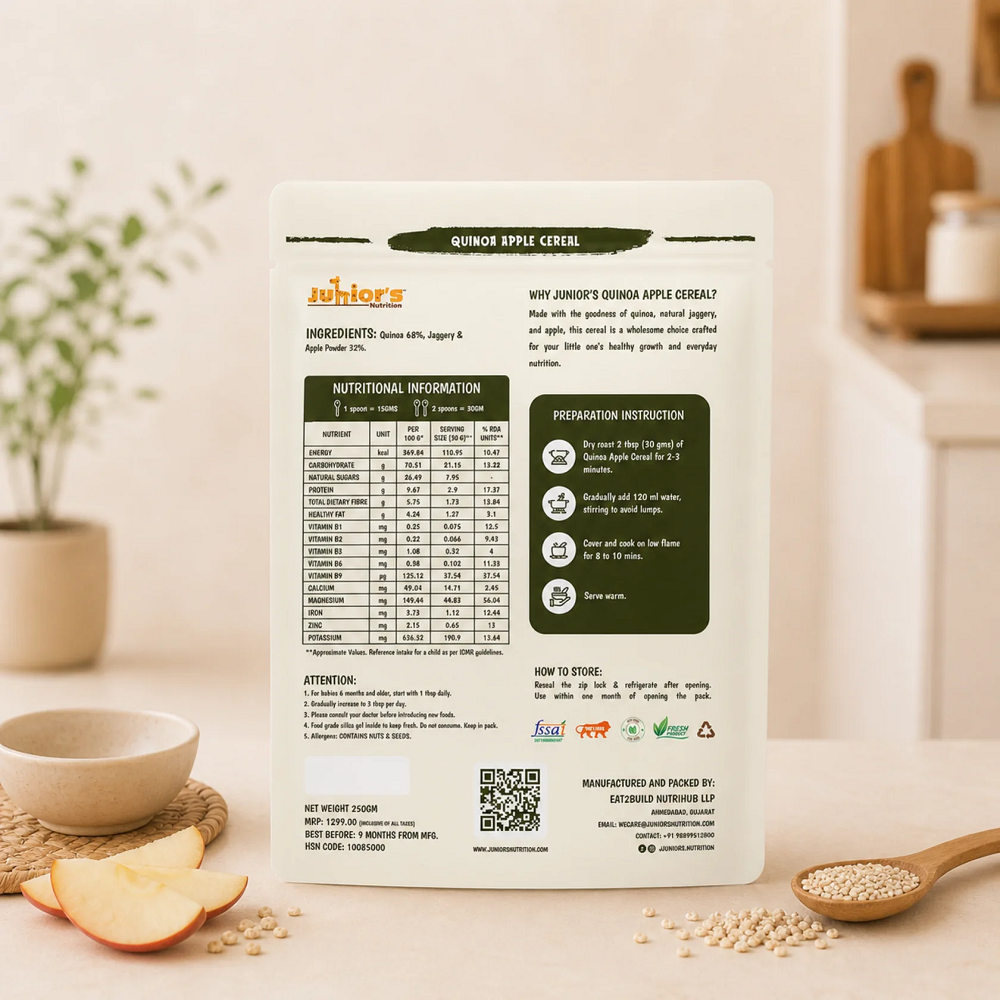 Junior's Nutrition Quinoa Apple Cereal (250 GM)