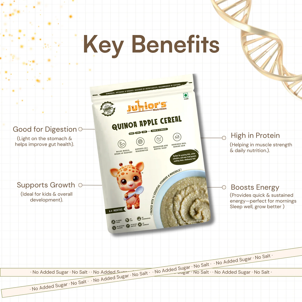 Junior's Nutrition Quinoa Apple Cereal (250 GM)