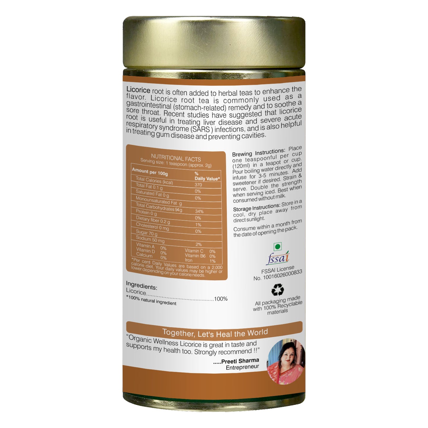 Organic Wellness Licorice Mulethi Tea
