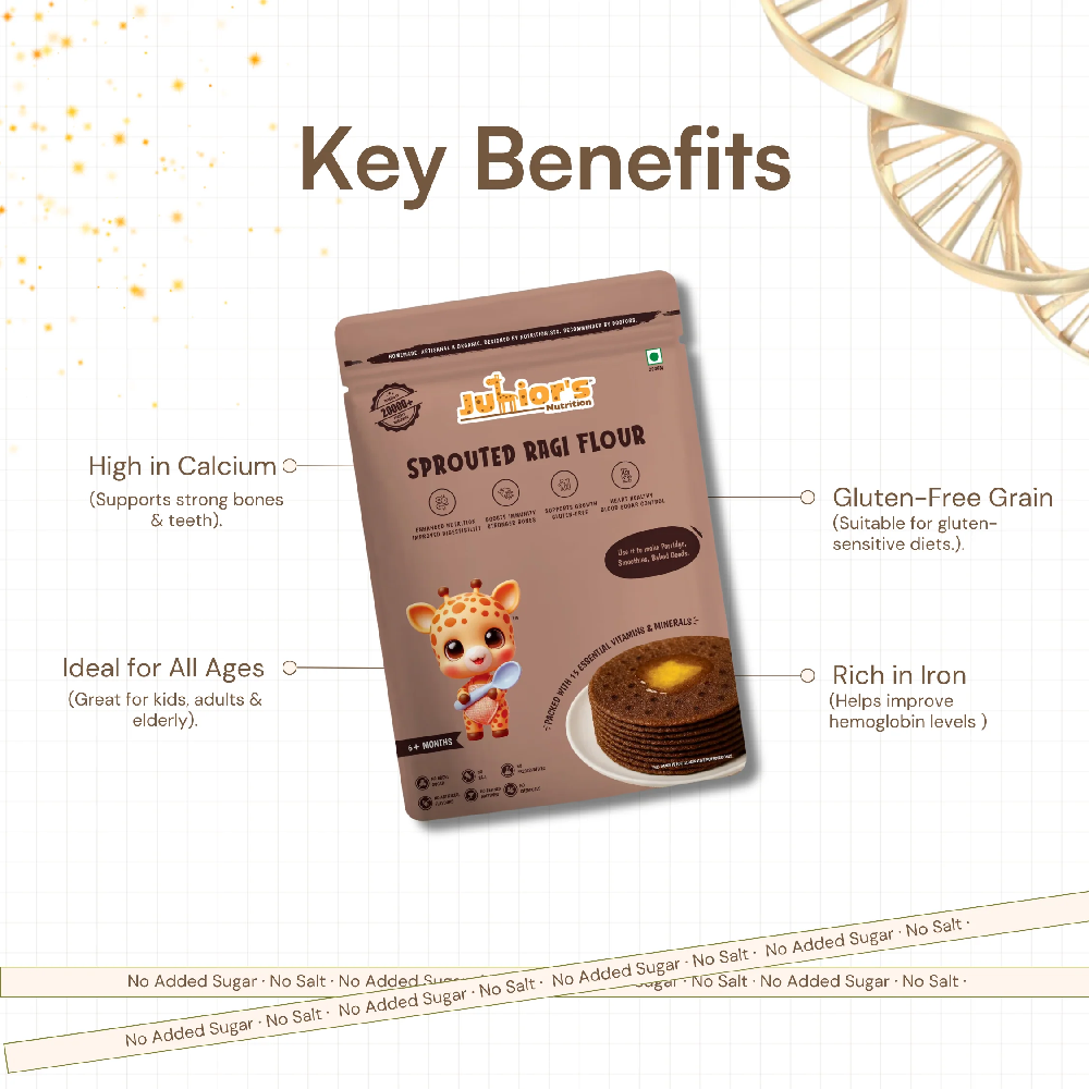 Junior's Nutrition Sprouted Ragi Flour (250 GM)