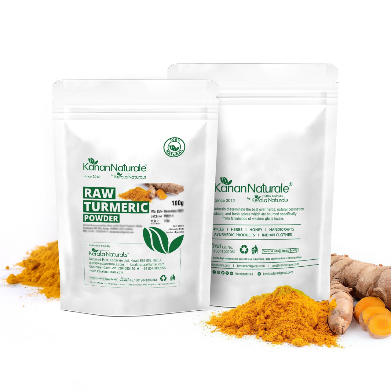 Kerala Naturals Raw Turmeric Powder