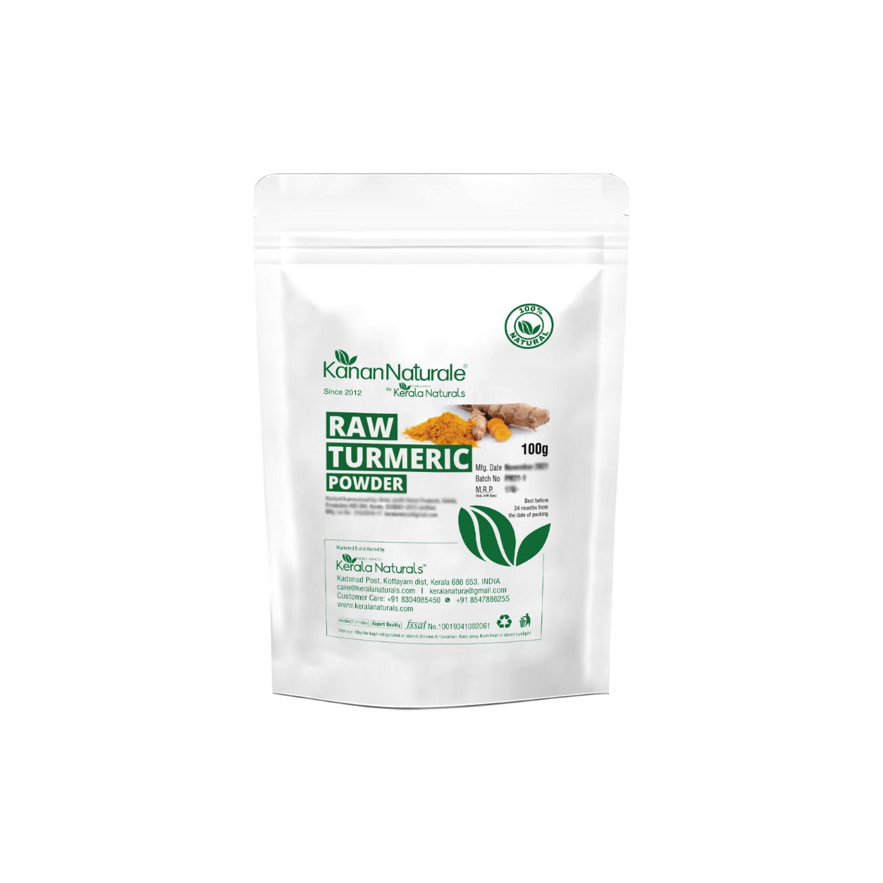Kerala Naturals Raw Turmeric Powder
