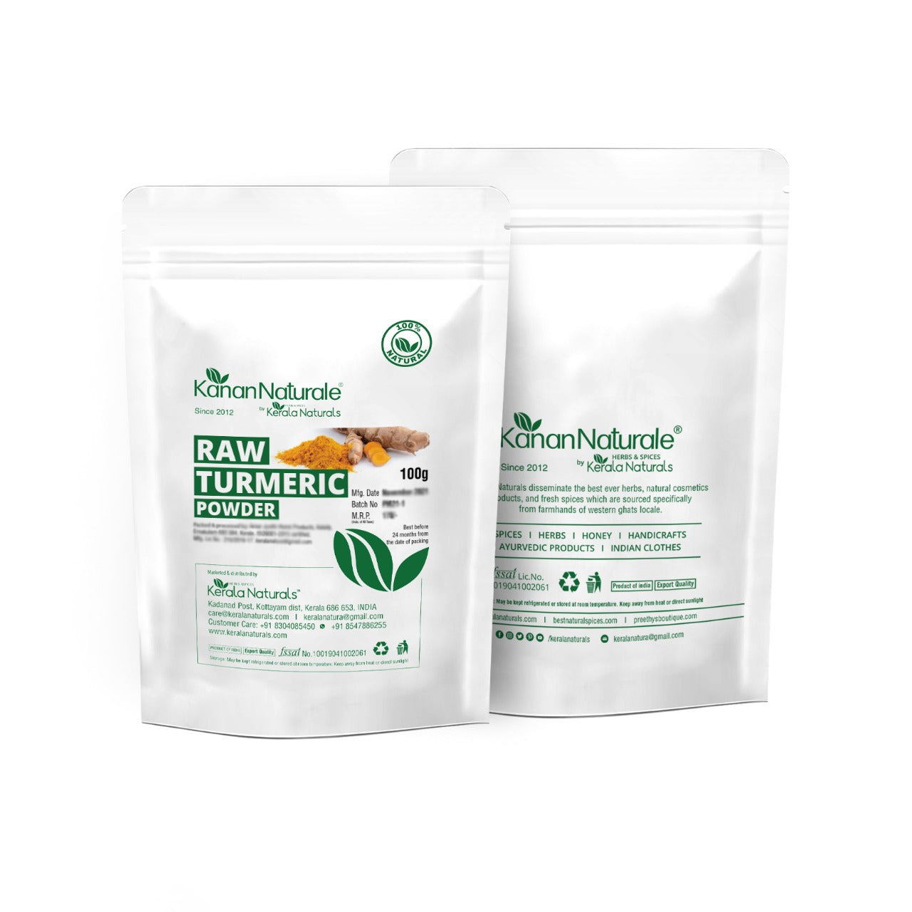 Kerala Naturals Raw Turmeric Powder