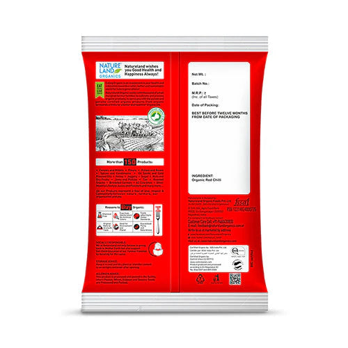 Natureland Organics Red Chilli Whole 50 GM