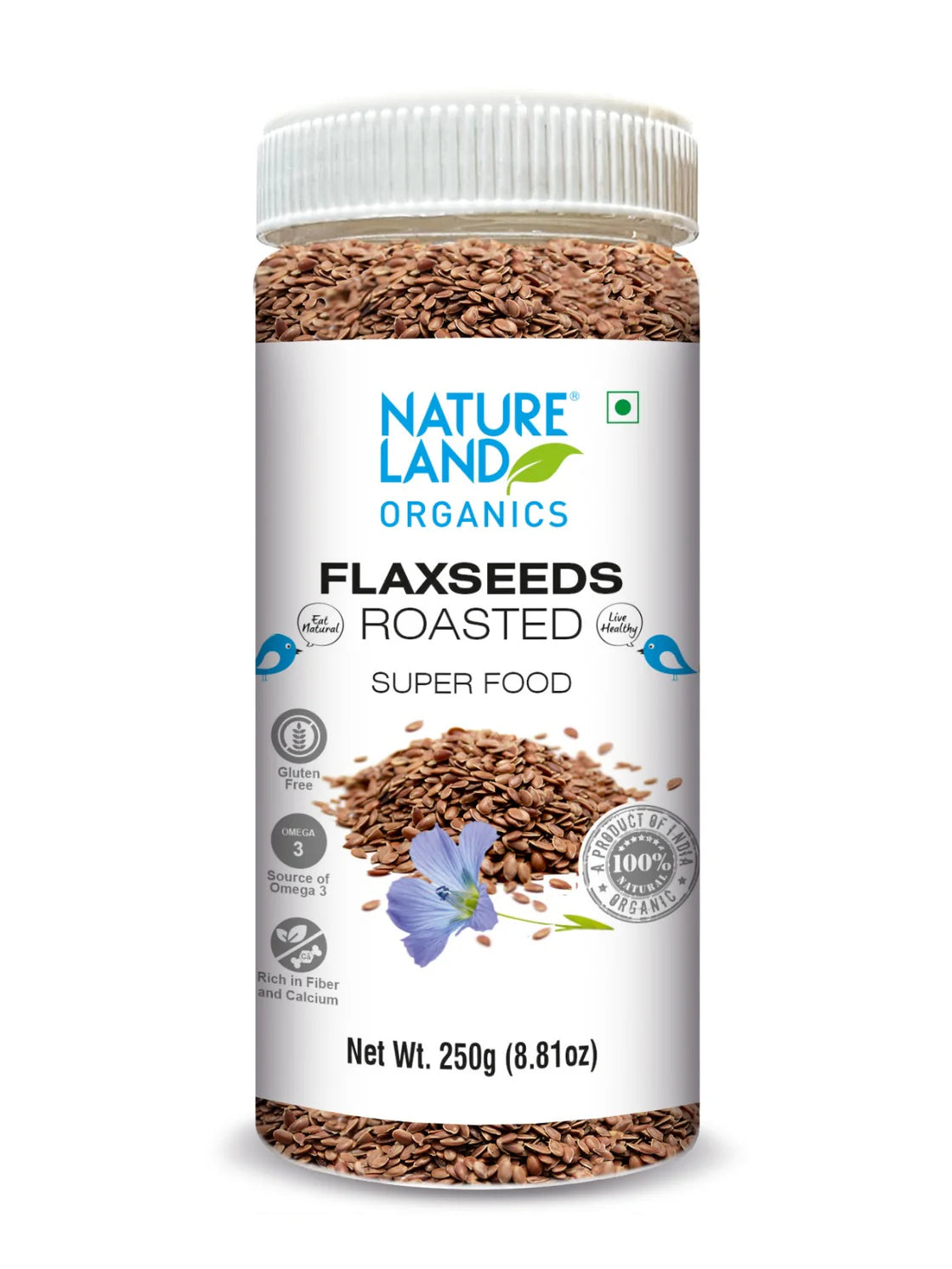 Natureland Organics Roasted Flaxseed 250 GM