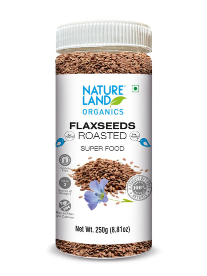 Natureland Organics Roasted Flaxseed 250 GM