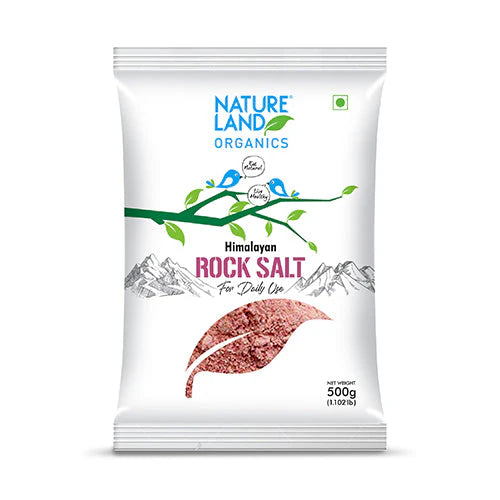 Natureland Organics Himalayan Pink Rock Salt 500 GM