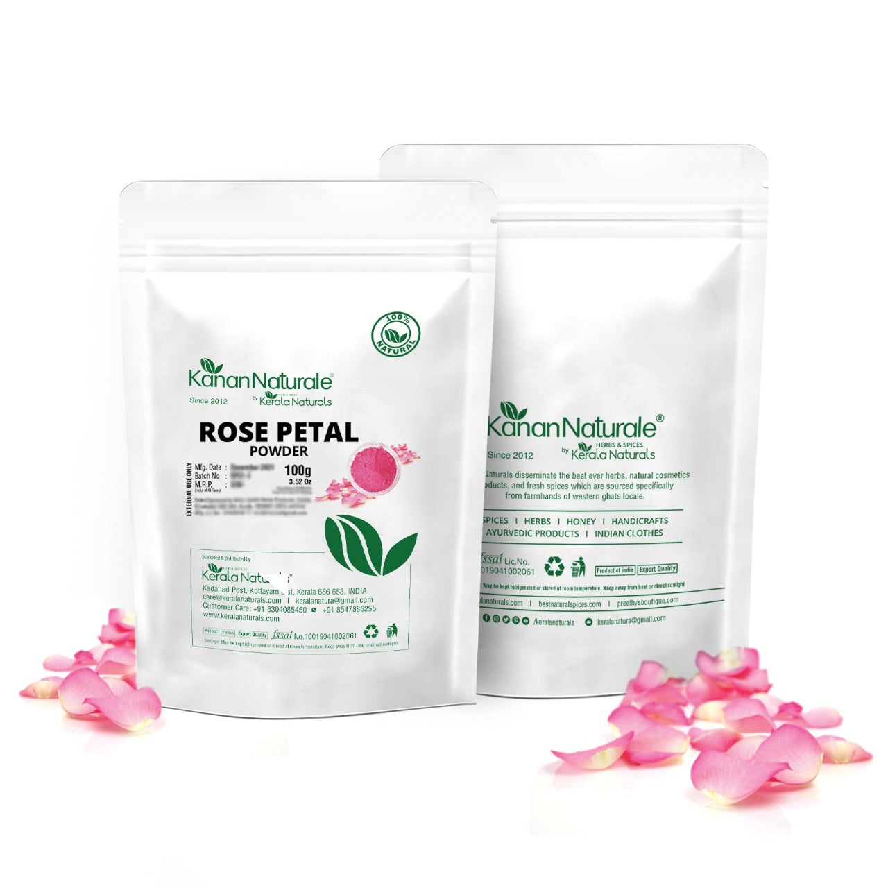 Kerala Naturals Rose Petals Powder (100 GM)