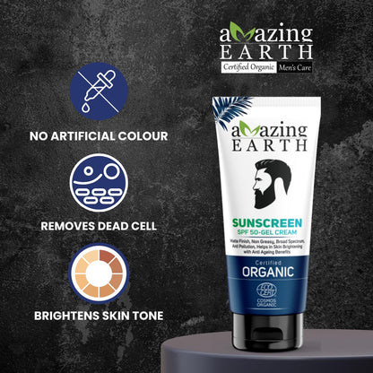 Amazing Earth Organic Sunscreen (SPF 50) Gel Cream (80 ML)
