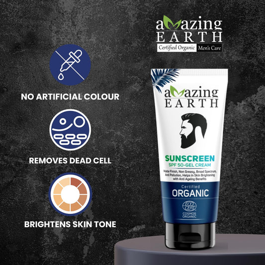 Amazing Earth Organic Sunscreen (SPF 50) Gel Cream (80 ML)