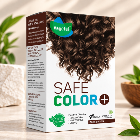Vegetal Safe & Organic Dark Brown Hair Color