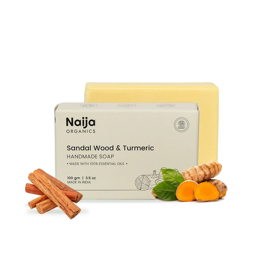Naija Organics Sandalwood & Turmeric Bath Soap (100 GM) (3 SOAPS)