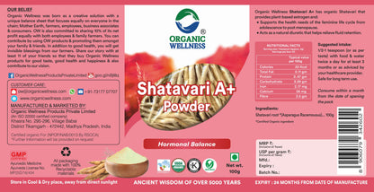 Organic Wellness Shatavari Powder (100 GM)