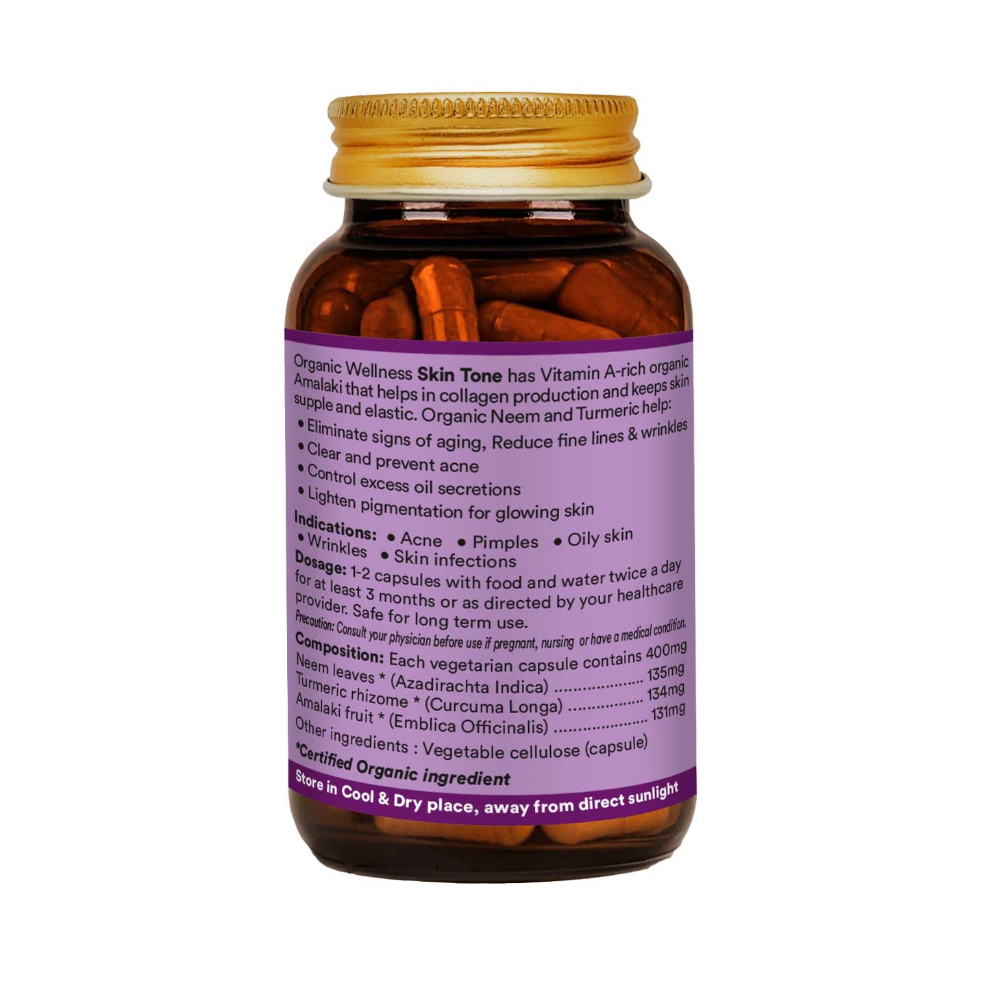 Organic Wellness Skin Tone 90 Capsules