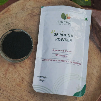 Bionode Organic Spirulina Powder (100 GM)