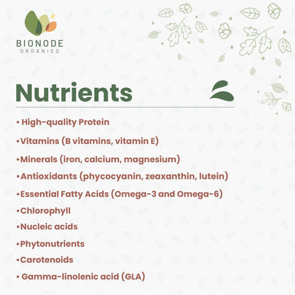 Bionode Organic Spirulina Powder (100 GM)