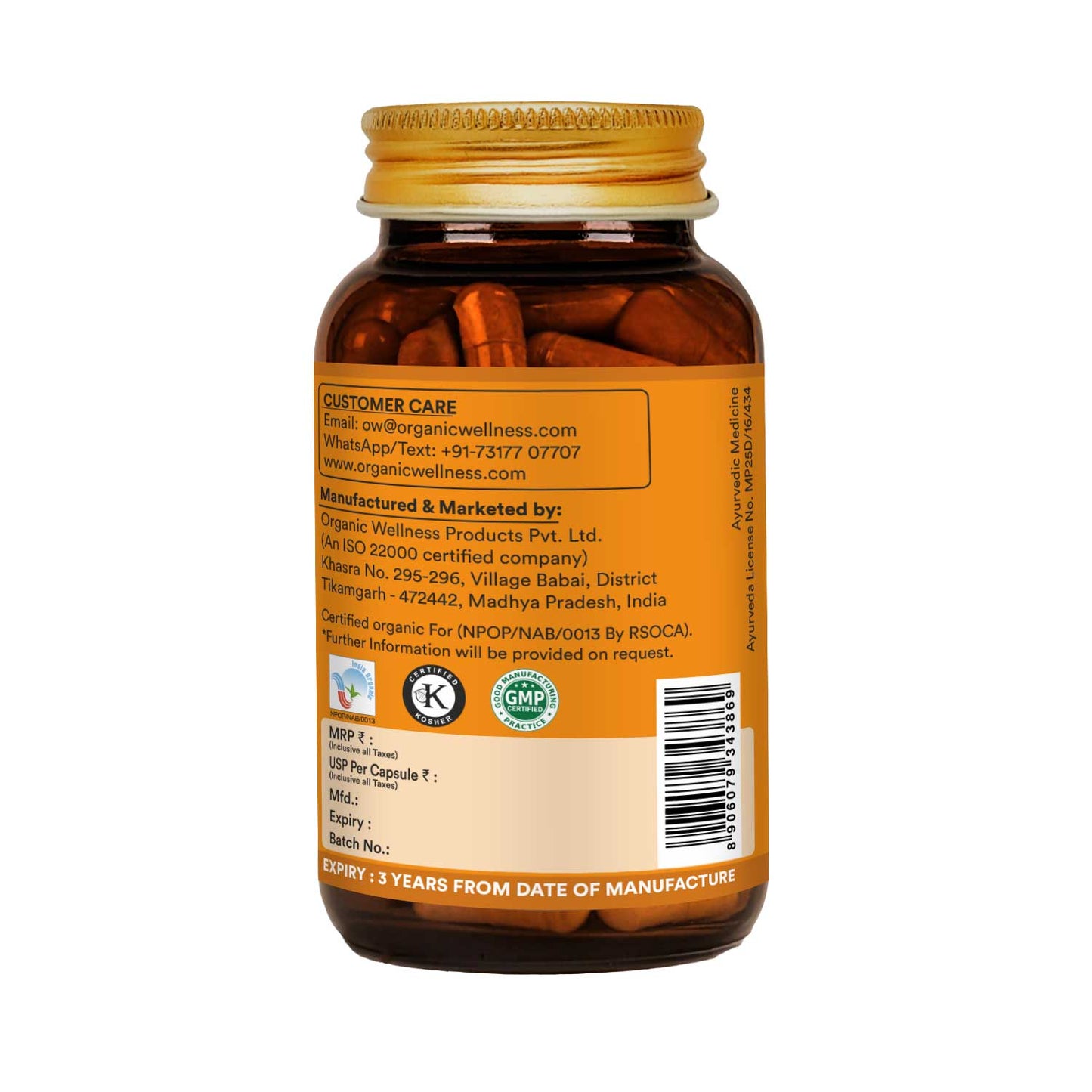 Organic Wellness Spirulina 90 Capsules