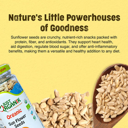 Just Organik Sunflower Seeds (Surajmukhi Ke Beej)