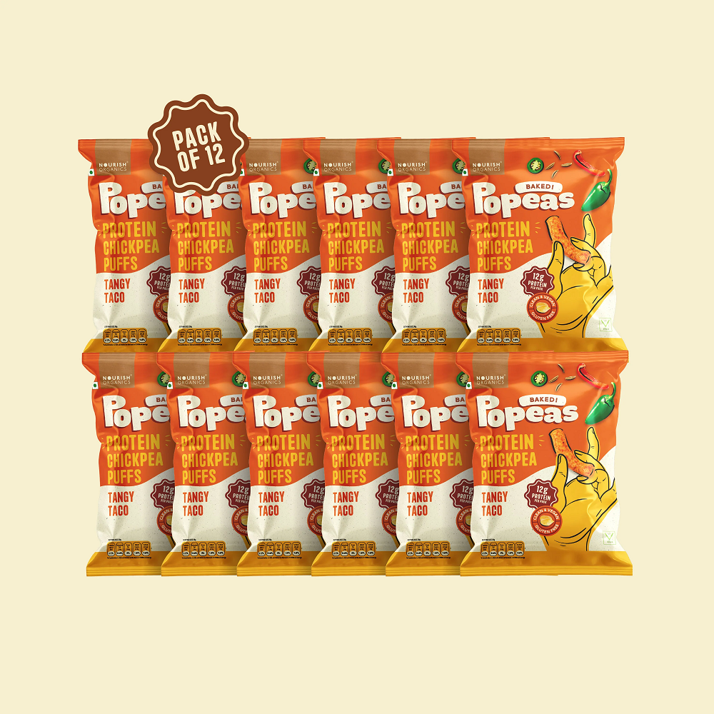 Nourish Organics Tangy Taco Protein Puffs (60 GM)