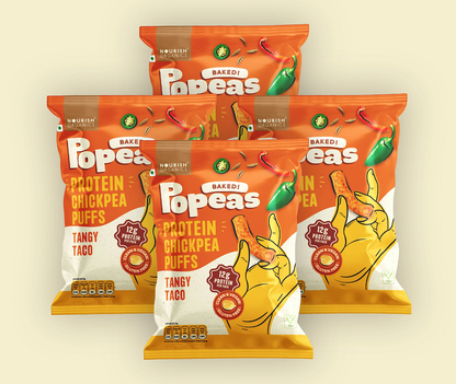 Nourish Organics Tangy Taco Protein Puffs (60 GM)