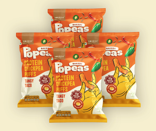 Nourish Organics Tangy Taco Protein Puffs (60 GM)