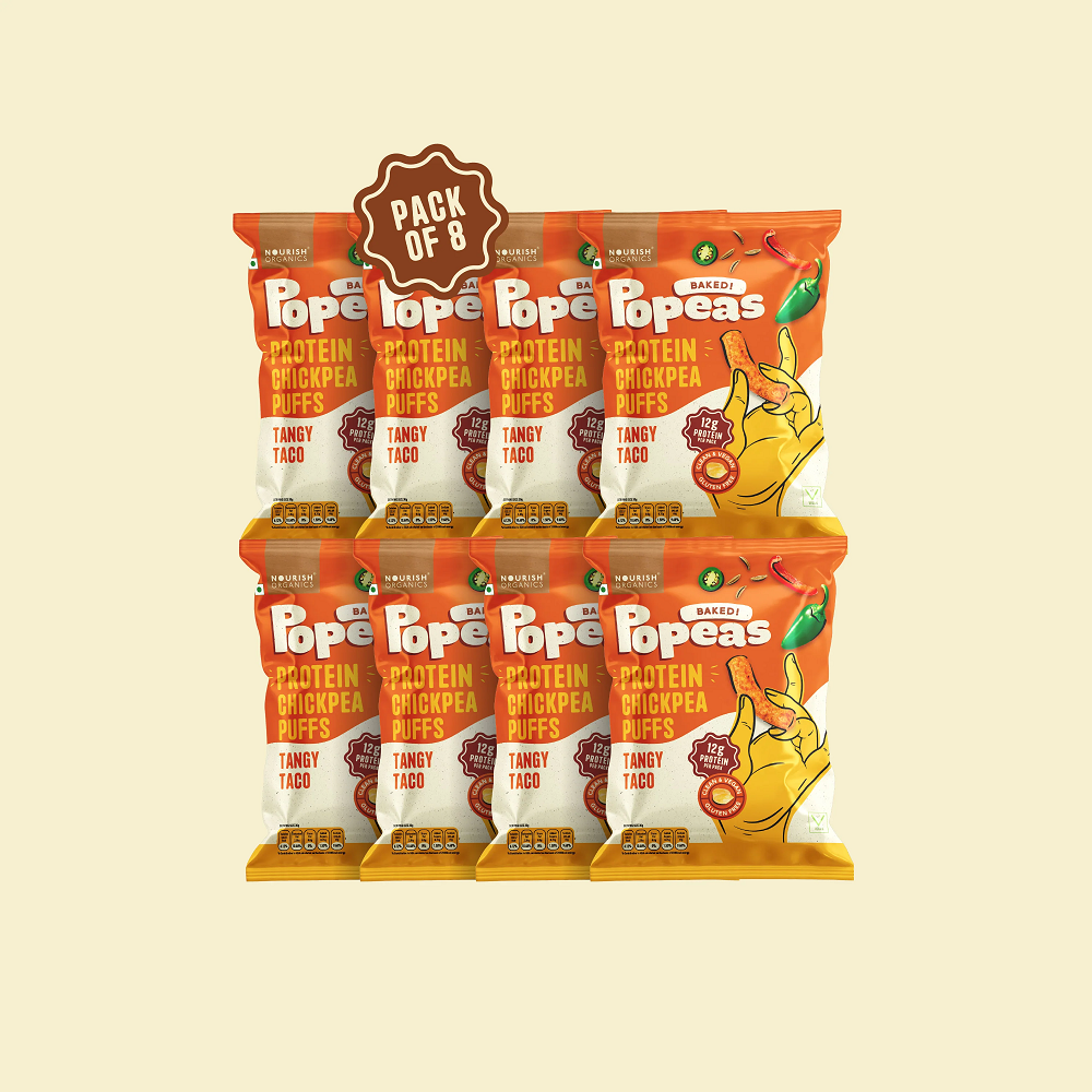 Nourish Organics Tangy Taco Protein Puffs (60 GM)