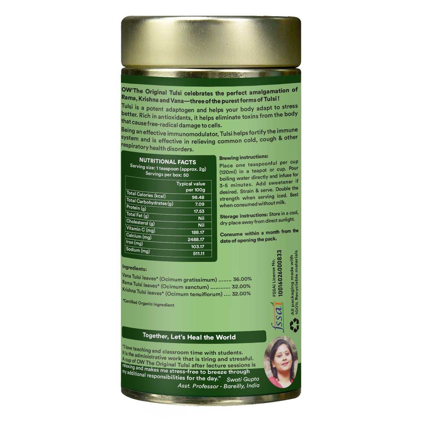Organic Wellness The Original Tulsi Tea (100 GM)