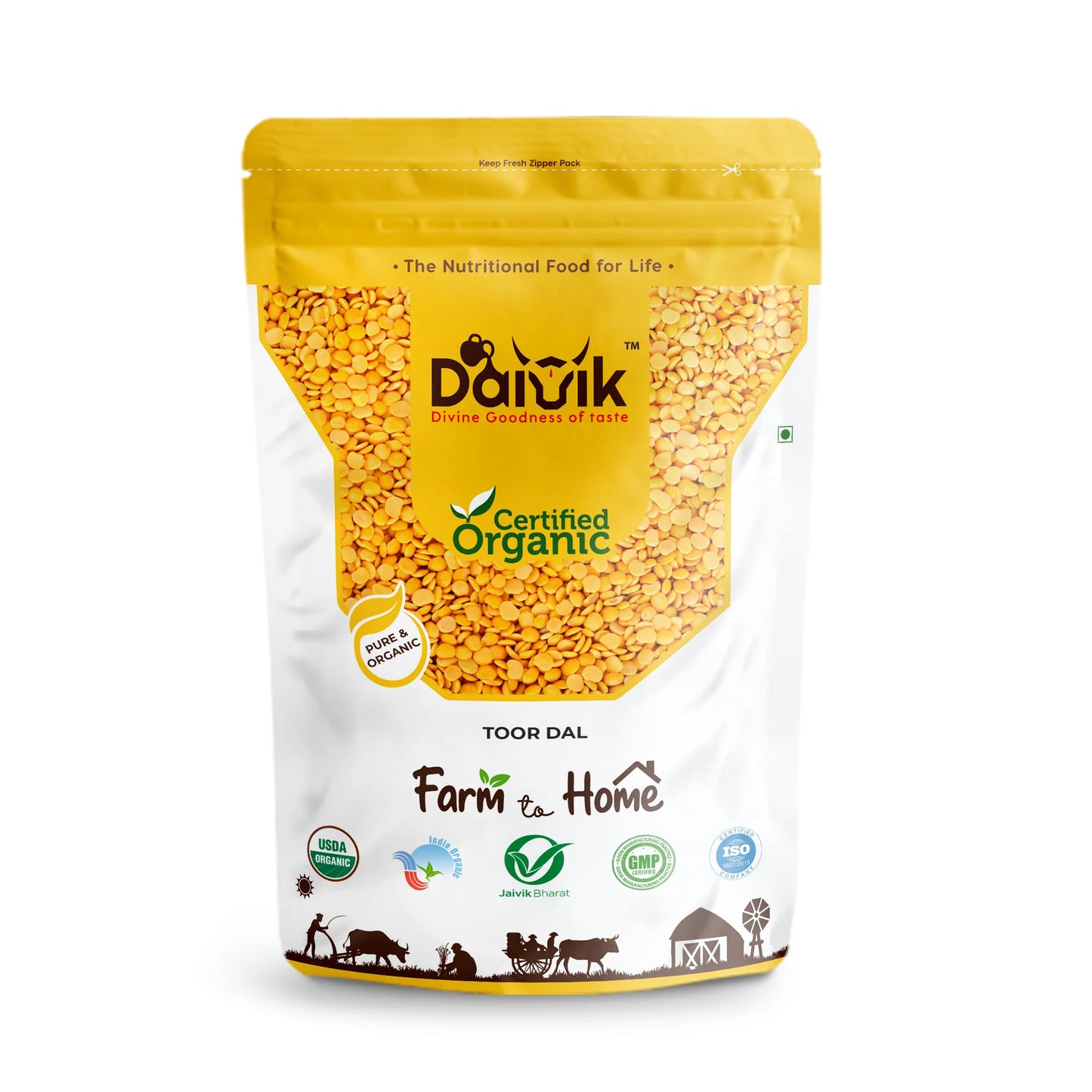 Daivik Organic Toor Dal / Pigeon Pea / Udaitha Thuvaram Paruppu
