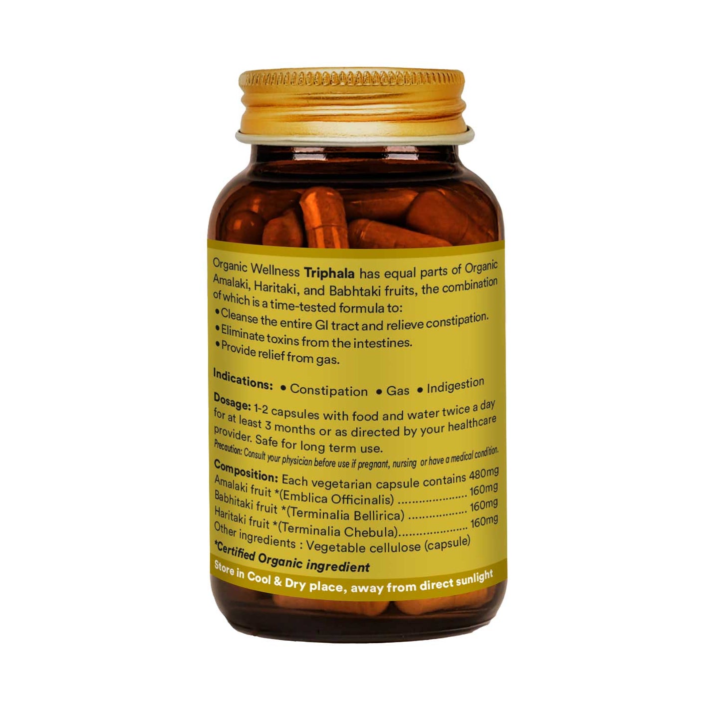 Organic Wellness Triphala 90 Capsules