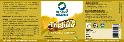 Organic Wellness Triphala 90 Capsules