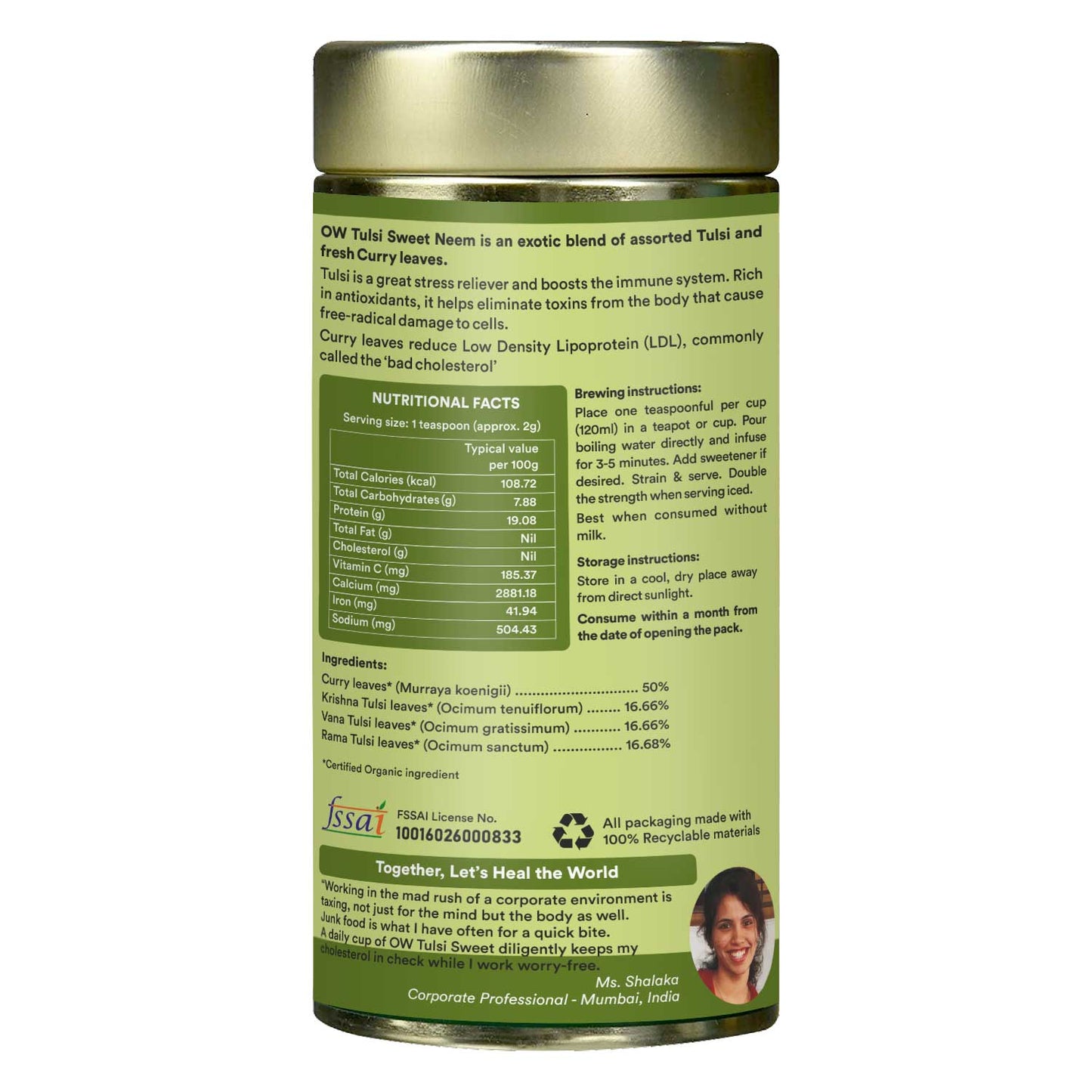 Organic Wellness Tulsi Sweet Neem Tea