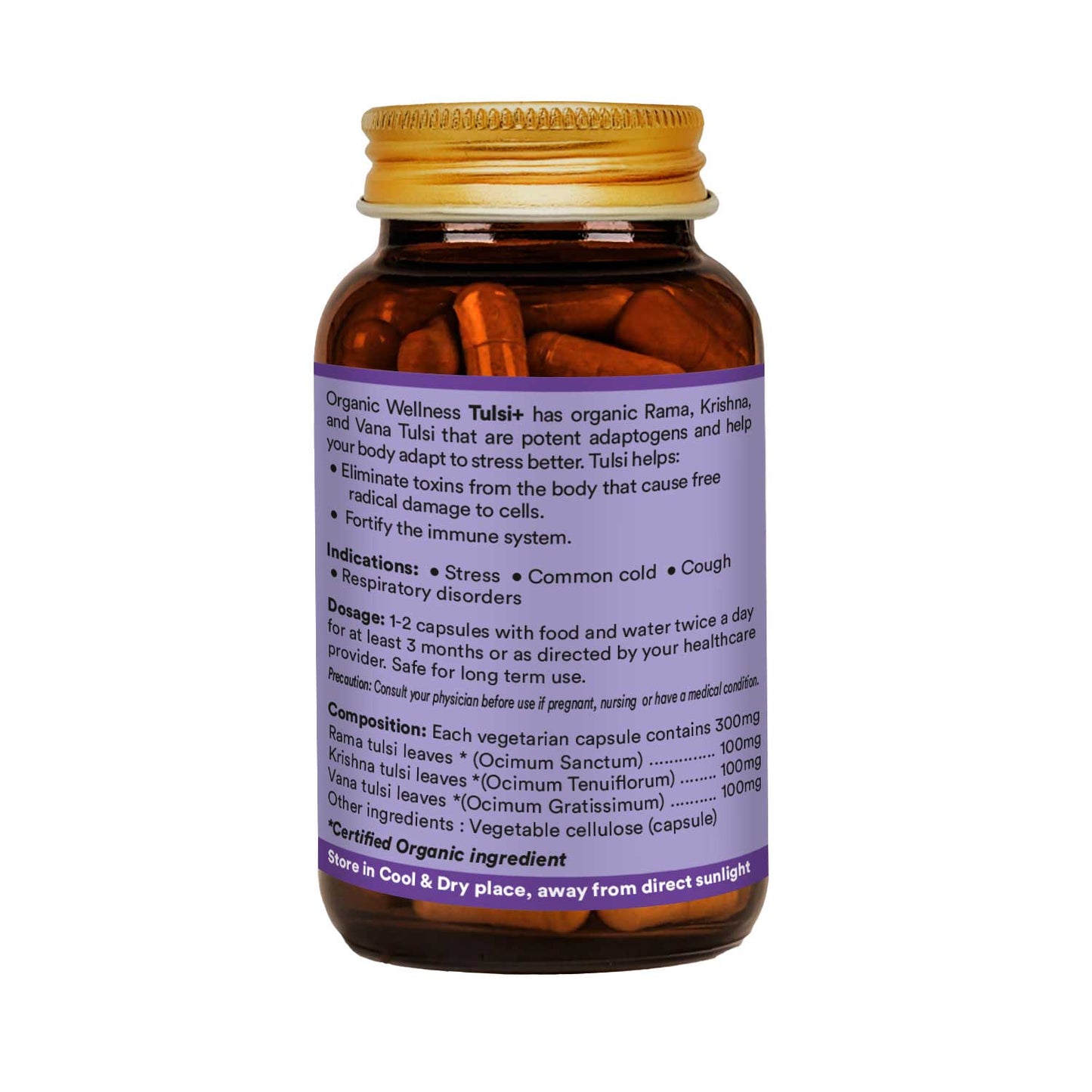 Organic Wellness Tulsi + 90 Capsules