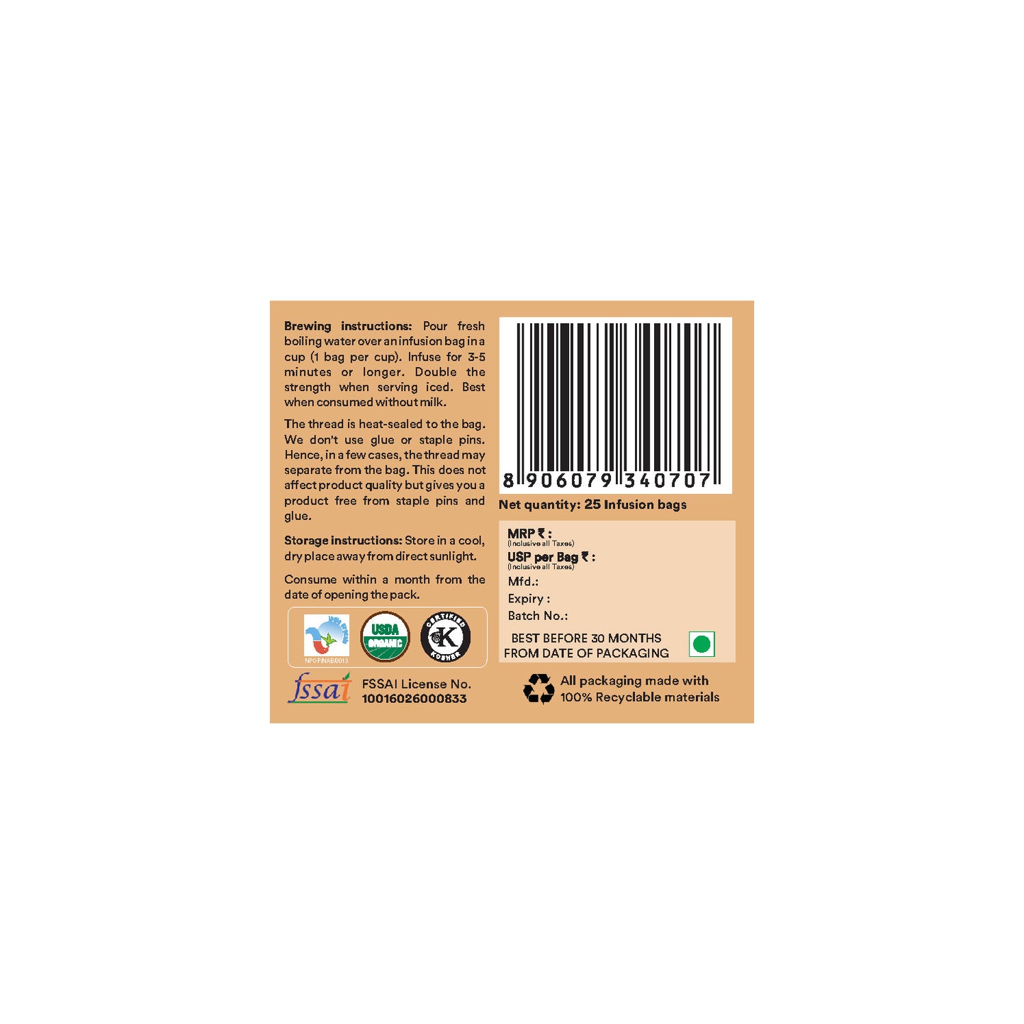 Organic Wellness Tulsi Ginger Tea