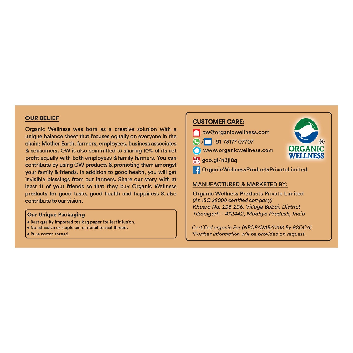 Organic Wellness Tulsi Ginger Tea