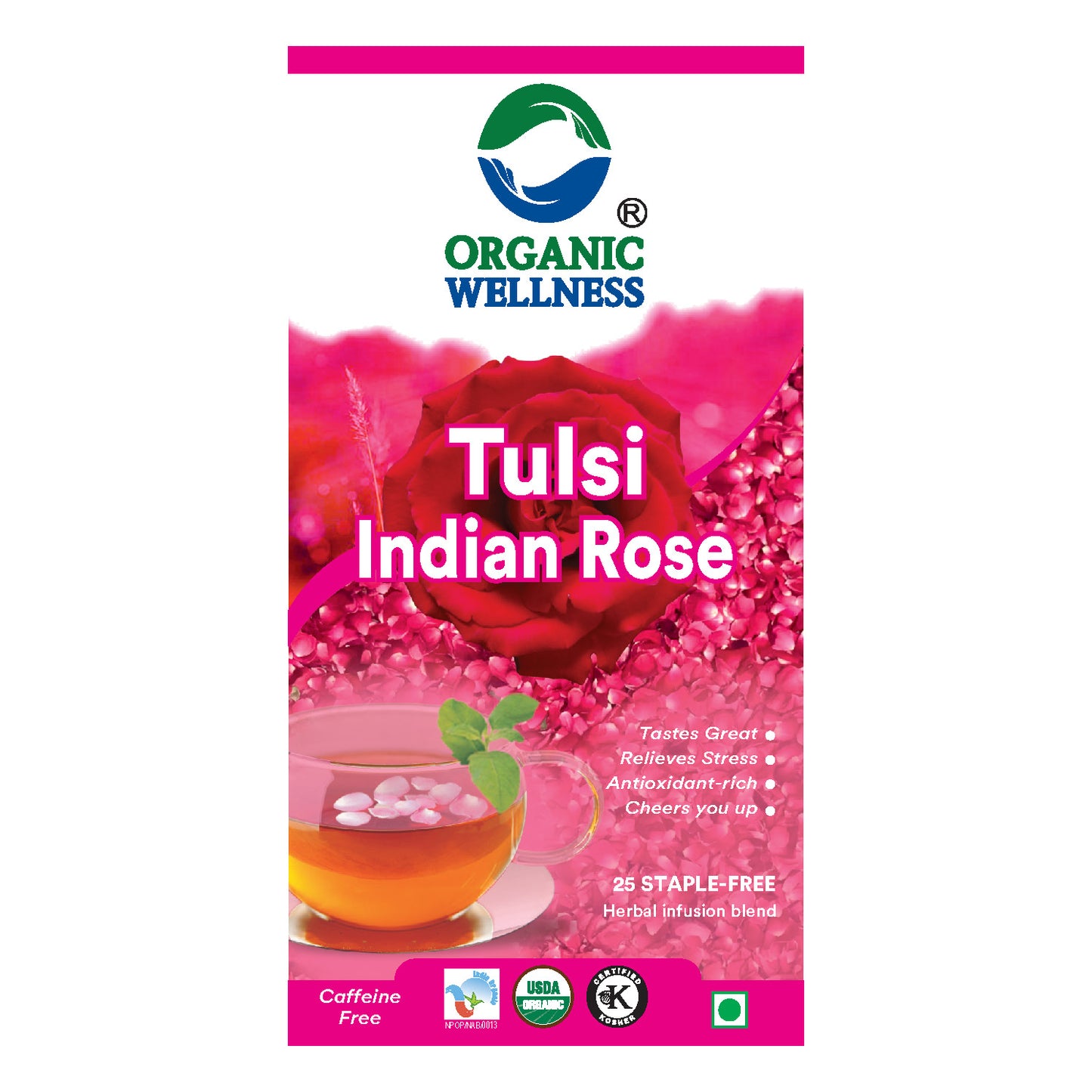 Organic Wellness Tulsi Indian Rose Tea