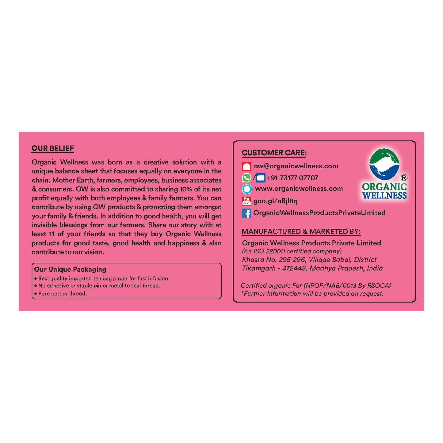 Organic Wellness Tulsi Indian Rose Tea